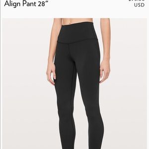NEW Lululemon align pants 28"